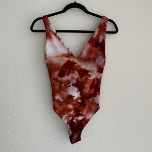 Tie dye printed Zara w/b collection bodysuit